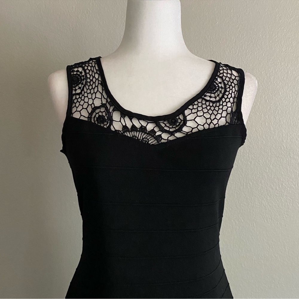Kessley Black Lace Crochet Lace Design Women’s Dress✨